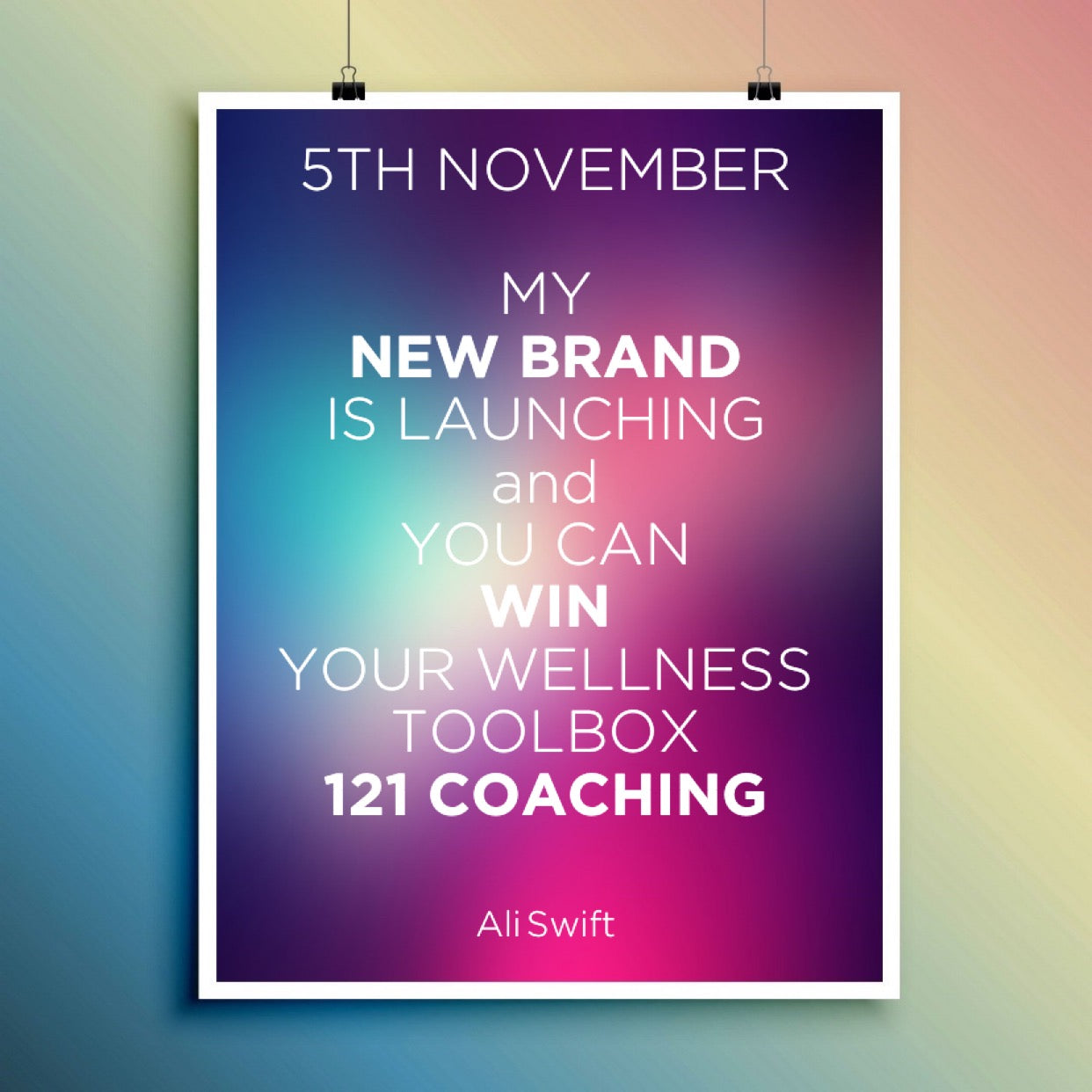 NEW BRANDING TO BE LAUNCHED THIS WEEK... AND YOUR CHANCE TO WIN A 121 COACHING SESSION